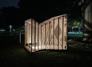 The Horn of Plenty at Sukkah Village built for Sukkot